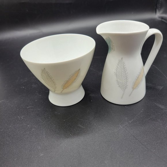 Rosenthal Continental Bunte Blatter Feather Pattern Coffee Pot Set Germany Vtg. - Picture 7 of 12